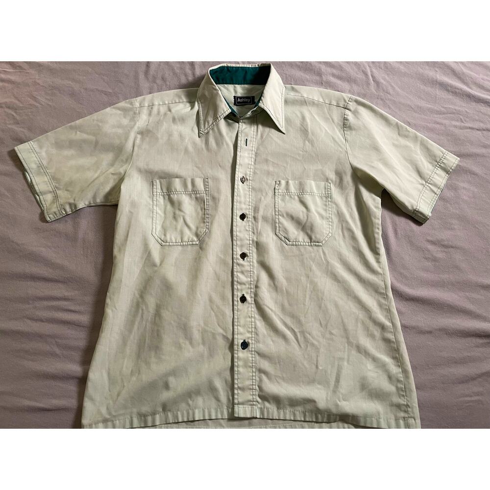 ASHLEY short sleeve button down light green